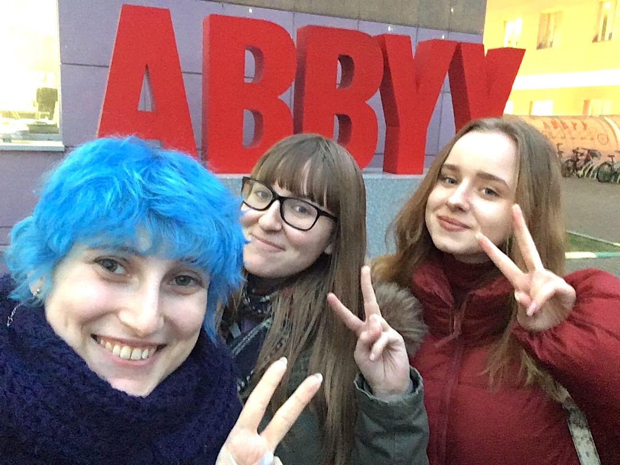 Студентки кафедры японского языка на практике в компании ABBYY