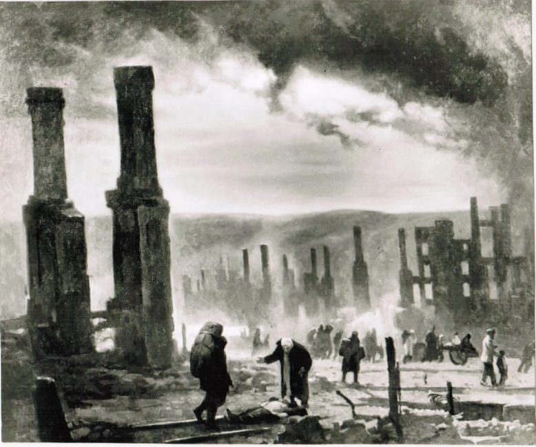 В.Дубровин.Покинутый город.80х100.Х.,м.1985