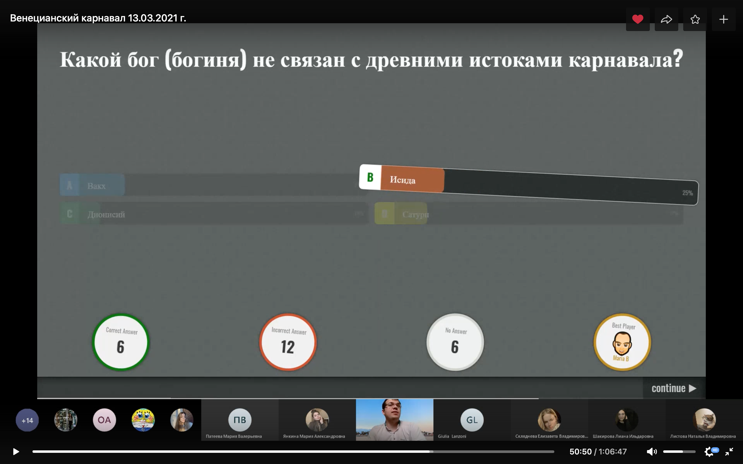 лекция про карнавал