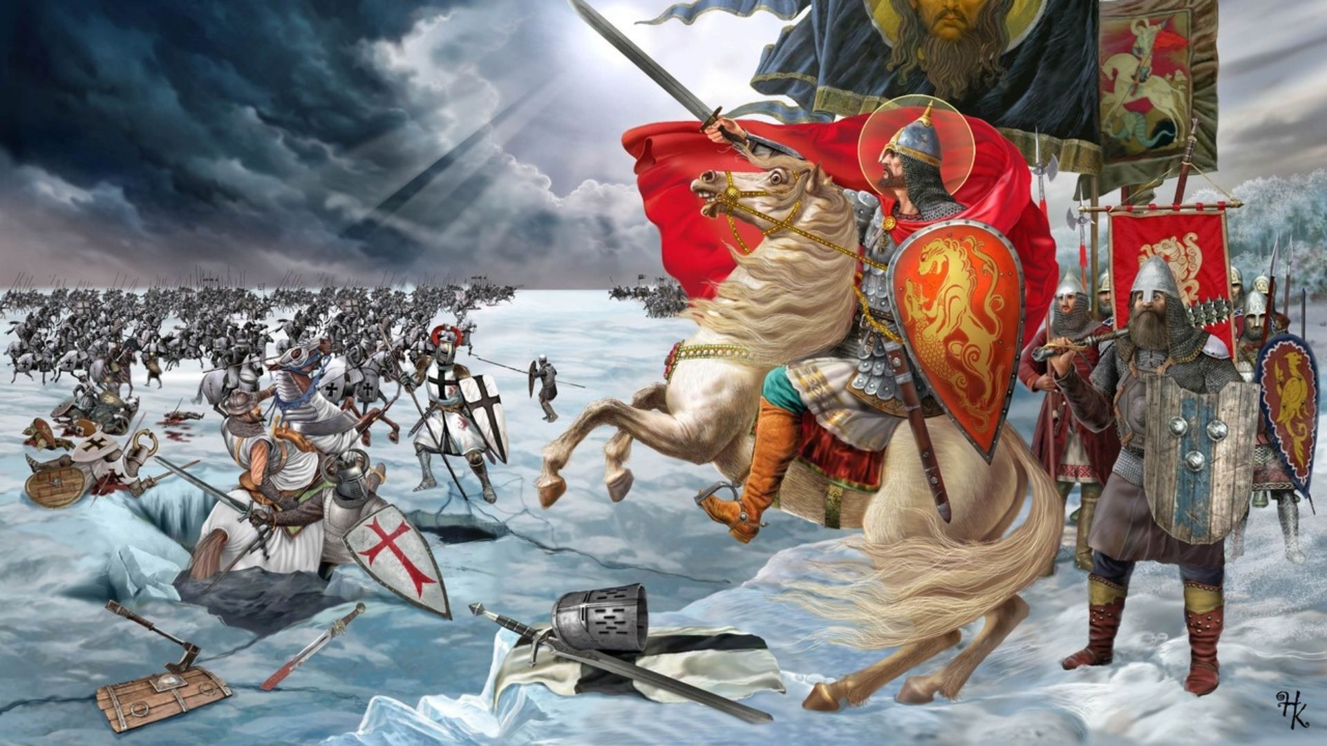 5 апреля 2023 года. Битва Ледовое побоище 1242. Чудское озеро Ледовое побоище.